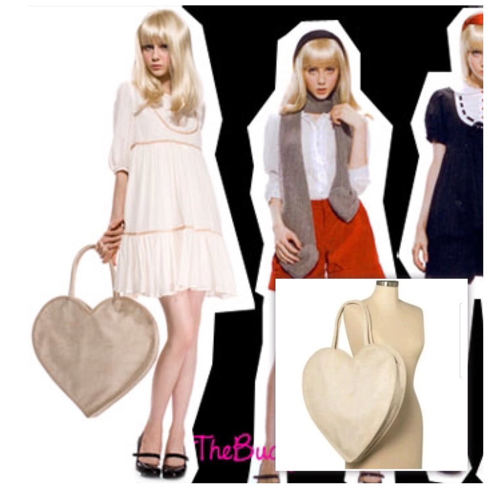 Erin Fetherston for Target cream heart shape tote NWT